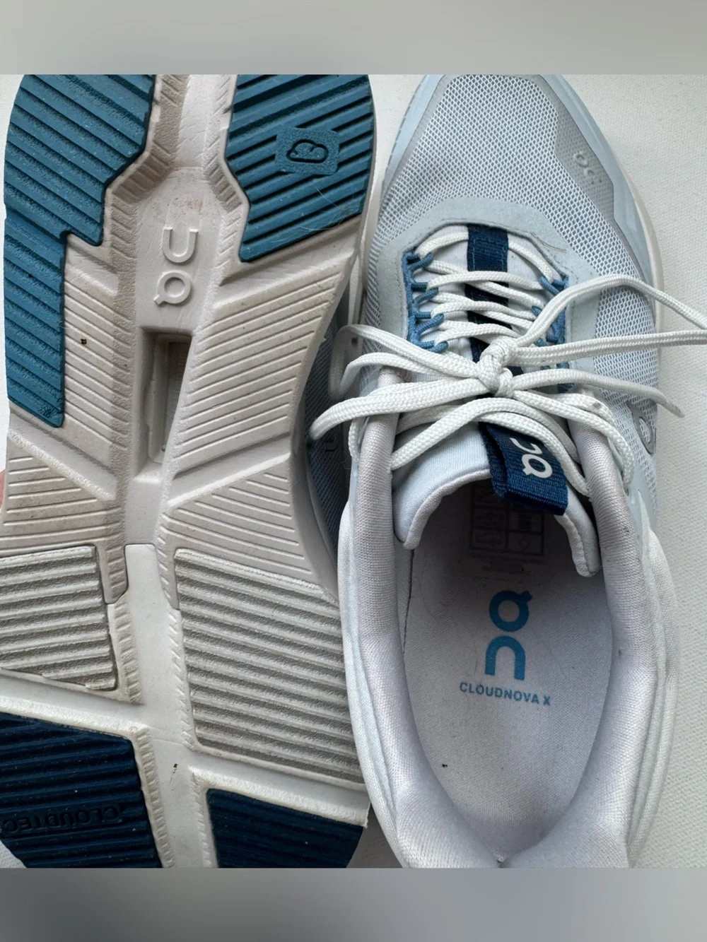 On Cloud Running Cloudnova X Sneakers Women’s Size 7.5 White/Glacier